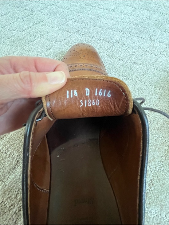 Allen Edmunds Tan Leather Wingtip Oxford Dress Shoes main image 7